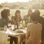 Christian group celebrating a biblical feast together